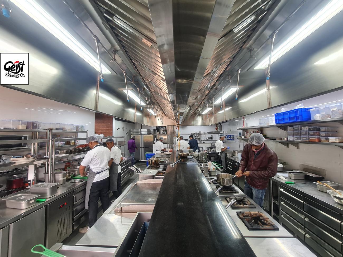 Geist Brewing Co. kitchen line built by KitchenWhiz